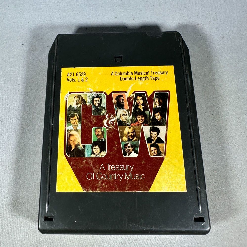 C&W A Treasury Of Country Music Vol 1 & 2 Columbia House 8 Track